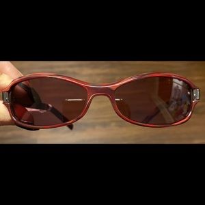 New GUCCI Men Women Designer Sunglasses Burgundy Red Silver Grey Glasses